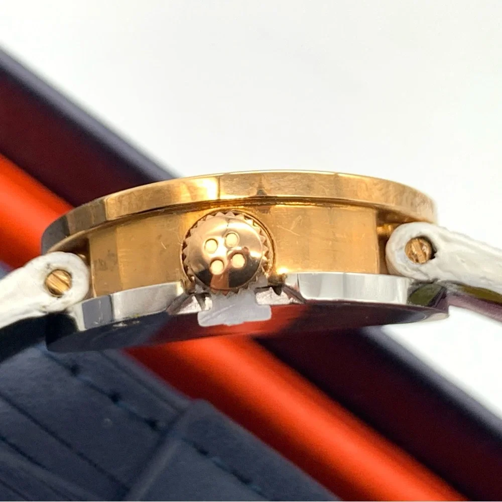 TED BAKER Women's Seerena Leather Strap Watch In White/ Gold - Picture 8 of 12